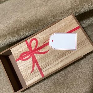 WOODEN Gift Box New Unused slide off cover